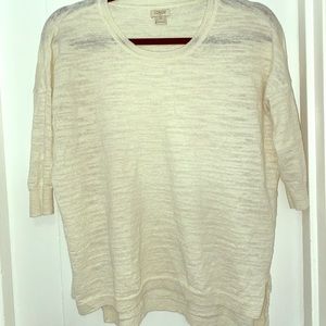 J. Crew Quarter-sleeve Linen Sweater